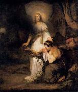 Carel fabritius Hagar and the Angel painting